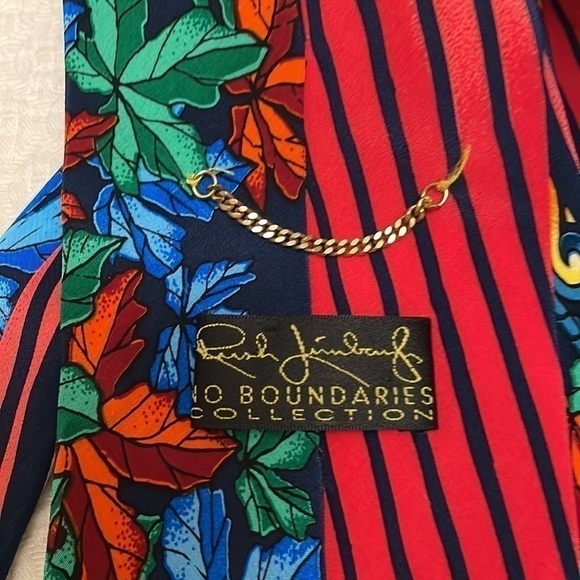 Rush Limbaugh No Boundaries Collection 100% Silk Tie—Colorful! Excellent Cond! - Picture 8 of 8